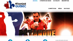 What Petanque.qc.ca website looked like in 2015 (9 years ago)