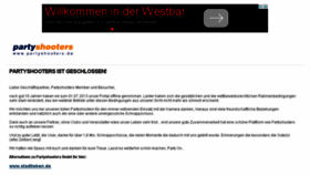 What Partyshooters.de website looked like in 2015 (11 years ago)