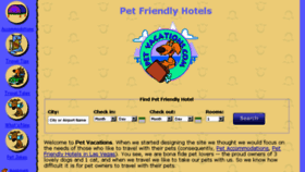 What Petvacations.com website looked like in 2015 (9 years ago)