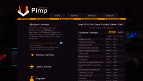 What Pimpsurveys.com website looked like in 2015 (10 years ago)