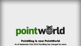 What Pointblog.co.uk website looked like in 2015 (9 years ago)