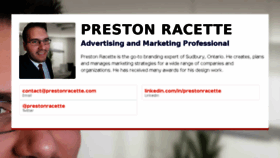 What Prestonracette.com website looked like in 2015 (9 years ago)