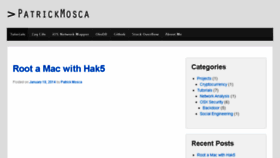 What Patrickmosca.com website looked like in 2015 (8 years ago)