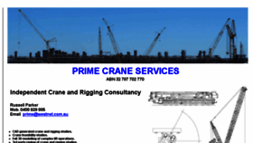 What Primecraneservices.com.au website looked like in 2015 (8 years ago)