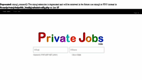 What Privatejobs.in website looked like in 2015 (8 years ago)