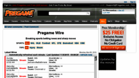 What Pregamewire.com website looked like in 2015 (8 years ago)