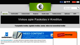 What Paskolosirkreditai.lt website looked like in 2015 (8 years ago)