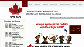 What Pediatricanesthesia.ca website looked like in 2015 (8 years ago)