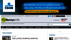 What Probyznysinfo.cz website looked like in 2015 (8 years ago)