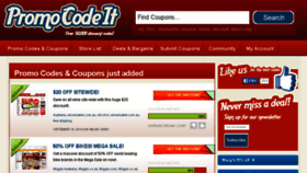 What Promocodeit.com website looked like in 2015 (8 years ago)