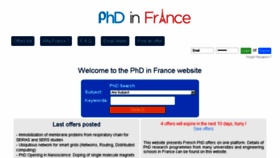 What Phdinfrance.net website looked like in 2015 (9 years ago)