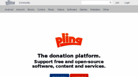 What Pling.com website looked like in 2015 (8 years ago)