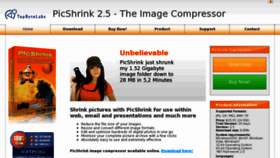 What Picshrink.com website looked like in 2015 (8 years ago)