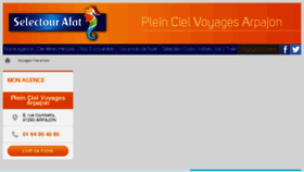 What Pleincielvoyages.com website looked like in 2015 (8 years ago)