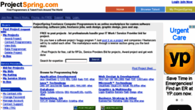 What Projectspring.com website looked like in 2015 (8 years ago)