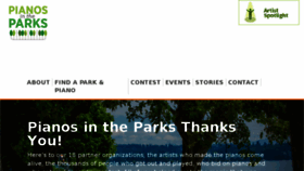 What Pianosintheparks.com website looked like in 2015 (8 years ago)