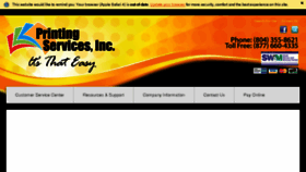 What Printingservicesinc.com website looked like in 2015 (8 years ago)