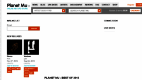 What Planet.mu website looked like in 2015 (10 years ago)