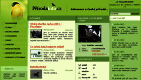 What Prirodainfo.cz website looked like in 2015 (8 years ago)