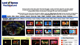 What Playgameland.com website looked like in 2015 (8 years ago)