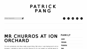 What Patrickpang.com website looked like in 2015 (8 years ago)