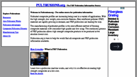 What Pultrusions.org website looked like in 2016 (8 years ago)