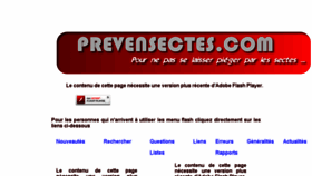 What Prevensectes.com website looked like in 2016 (8 years ago)