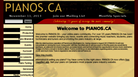 What Pianos.ca website looked like in 2016 (8 years ago)