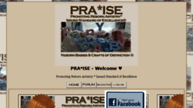 What Pra-ise.com website looked like in 2016 (8 years ago)