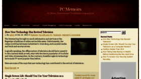 What Pcmemoirs.com website looked like in 2016 (8 years ago)