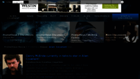 What Prometheus-movie.com website looked like in 2016 (8 years ago)