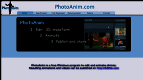 What Photoanim.com website looked like in 2016 (8 years ago)
