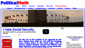 What Politicalmath.com website looked like in 2016 (8 years ago)