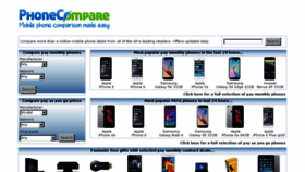 What Phonecompare.co.uk website looked like in 2016 (8 years ago)