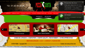 What Pizzacosta.com website looked like in 2016 (8 years ago)