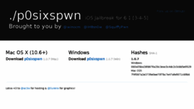 What P0sixspwn.com website looked like in 2016 (8 years ago)