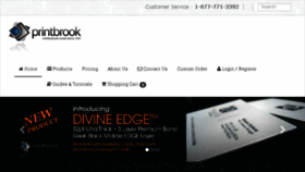 What Printbrook.com website looked like in 2016 (8 years ago)