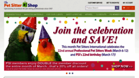 What Petsittershop.com website looked like in 2016 (8 years ago)