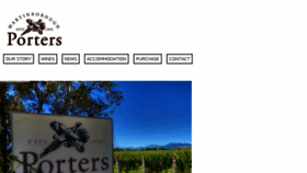 What Porterspinot.co.nz website looked like in 2016 (8 years ago)