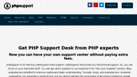 What Phpsupport.co website looked like in 2016 (8 years ago)