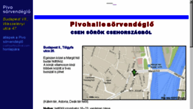 What Pivo.hu website looked like in 2016 (8 years ago)
