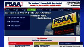 What Peachstateautoauction.com website looked like in 2016 (8 years ago)