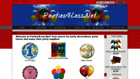 What Parties4less.net website looked like in 2016 (8 years ago)