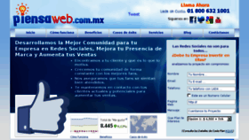 What Piensaweb.com.mx website looked like in 2016 (8 years ago)