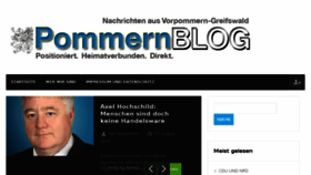 What Pommernblog.de website looked like in 2016 (8 years ago)
