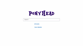 What Ponyhead.com website looked like in 2016 (8 years ago)
