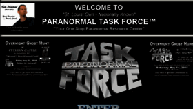 What Paranormaltaskforce.com website looked like in 2016 (8 years ago)