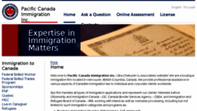 What Pacificimmigration.ca website looked like in 2016 (8 years ago)