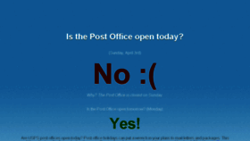 What Postofficeopen.com website looked like in 2016 (8 years ago)