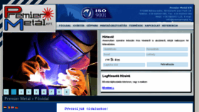 What Premiermetal.hu website looked like in 2016 (8 years ago)
